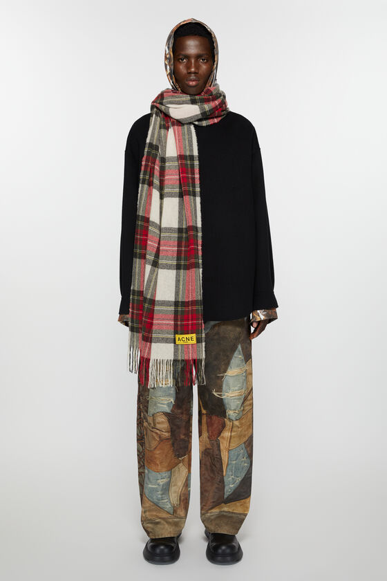 (image for) Incomparable Check fringe scarf